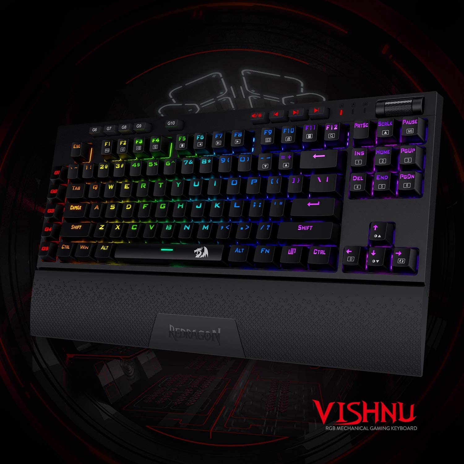 Refurbished Vishnu K596 - 2.4Ghz+Wired Mechanical Keyboard (Red Switch)
