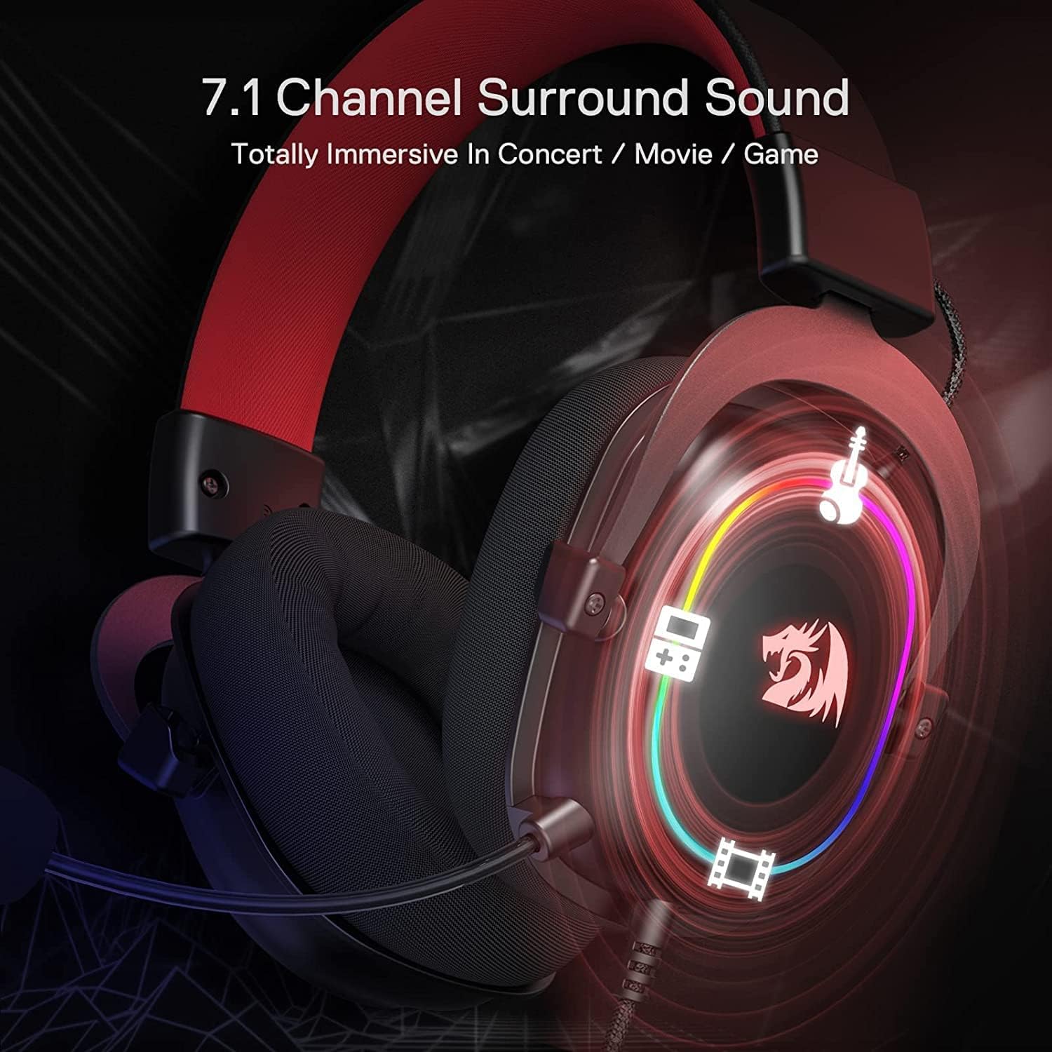 Refurbished Zeus X H510 - RGB Gaming Headset with 7.1 Surround Sound