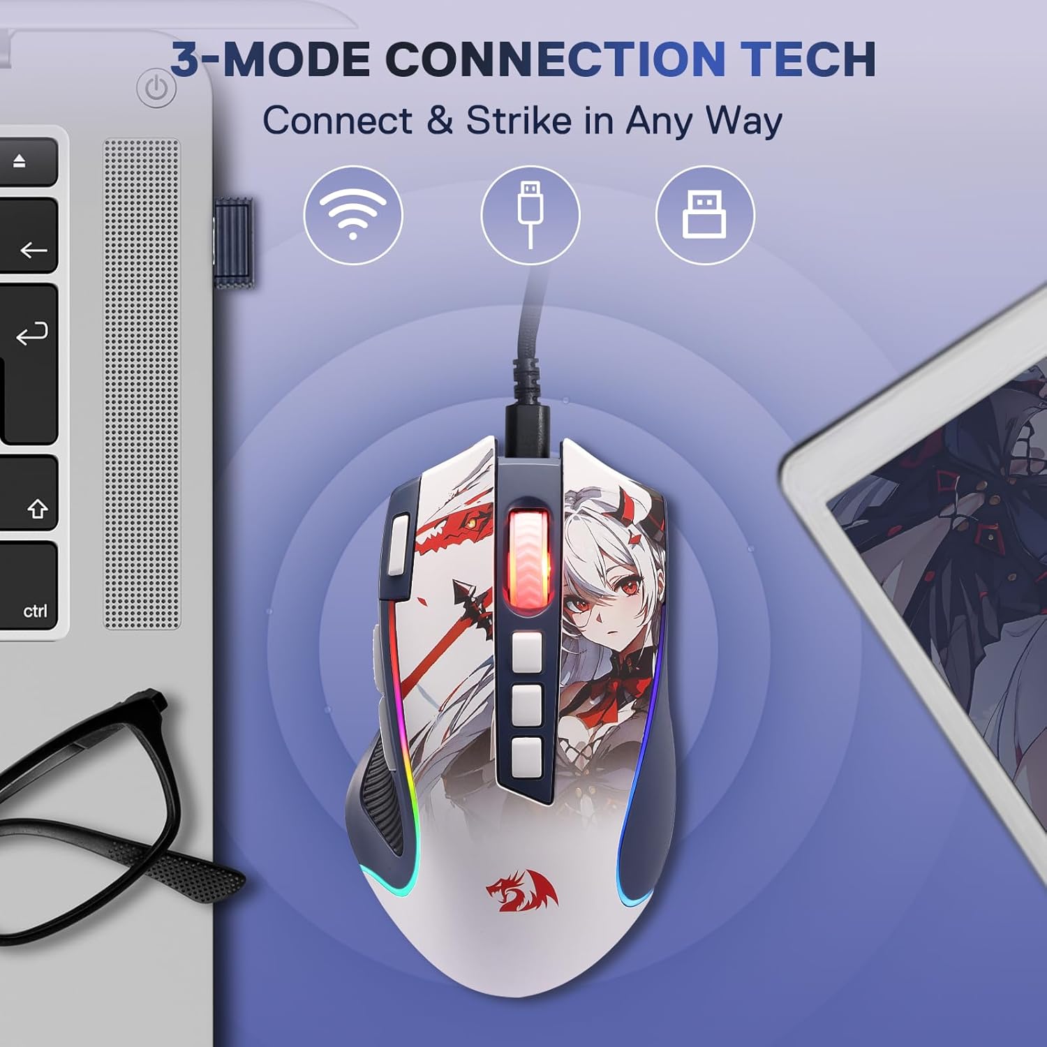 Predator Pro M612 Pro - RGB Wireless Mouse (Anime)