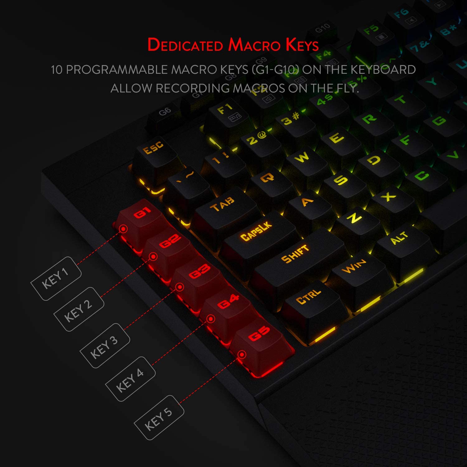 Refurbished Vishnu K596 - 2.4Ghz+Wired Mechanical Keyboard (Red Switch)