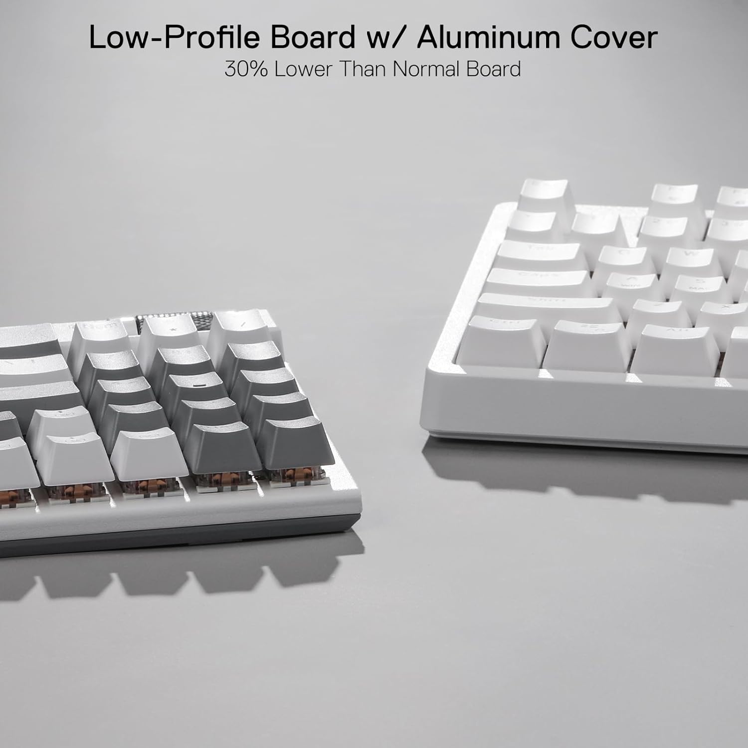Refurbished Magicwand SE K655 75% Wired Mechanical Keyboard White and Grey (Quiet Linear Red Switch)