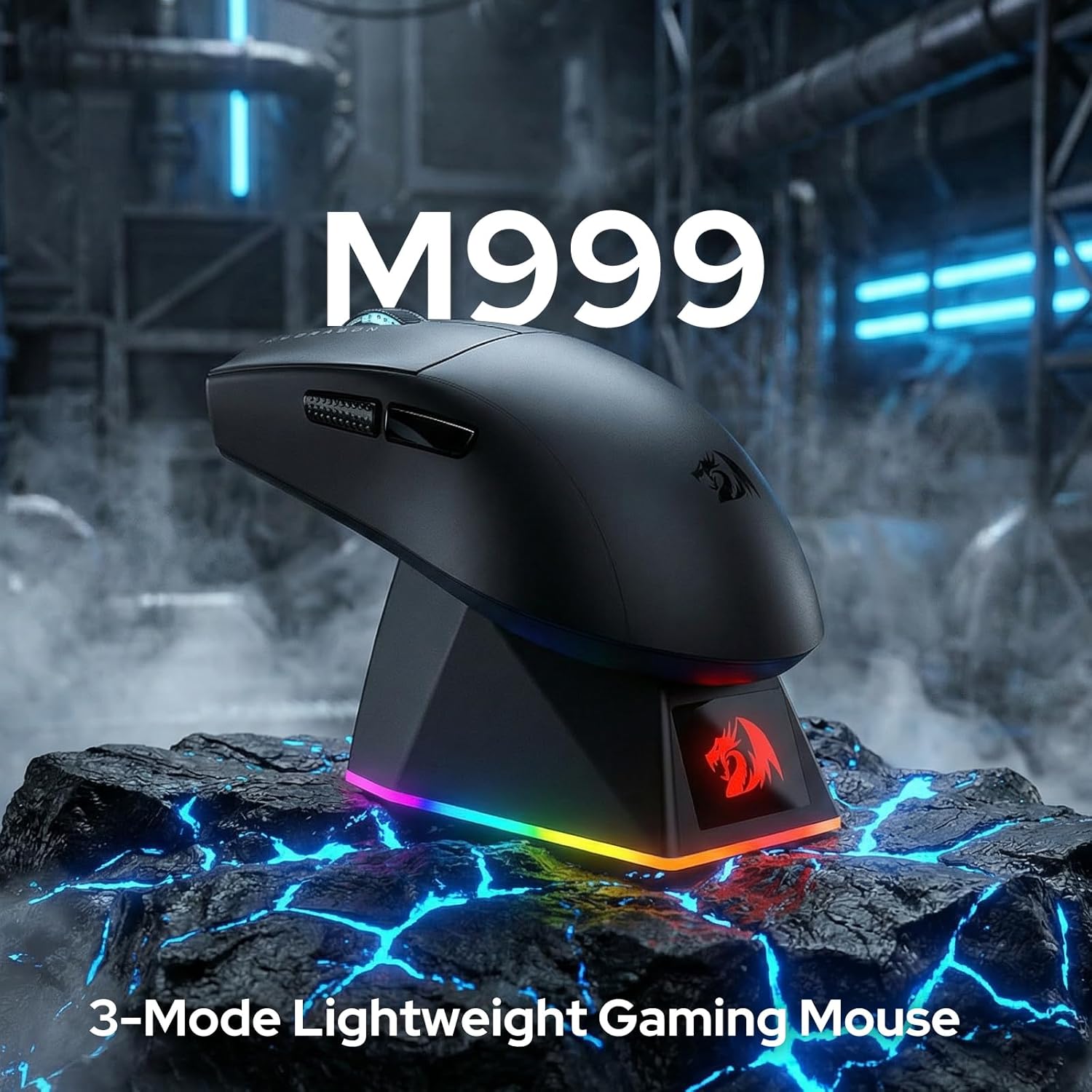 King Ultra M999 - Wired, Wireless and Bluetooth Mouse with Magnetic Charging Dock
