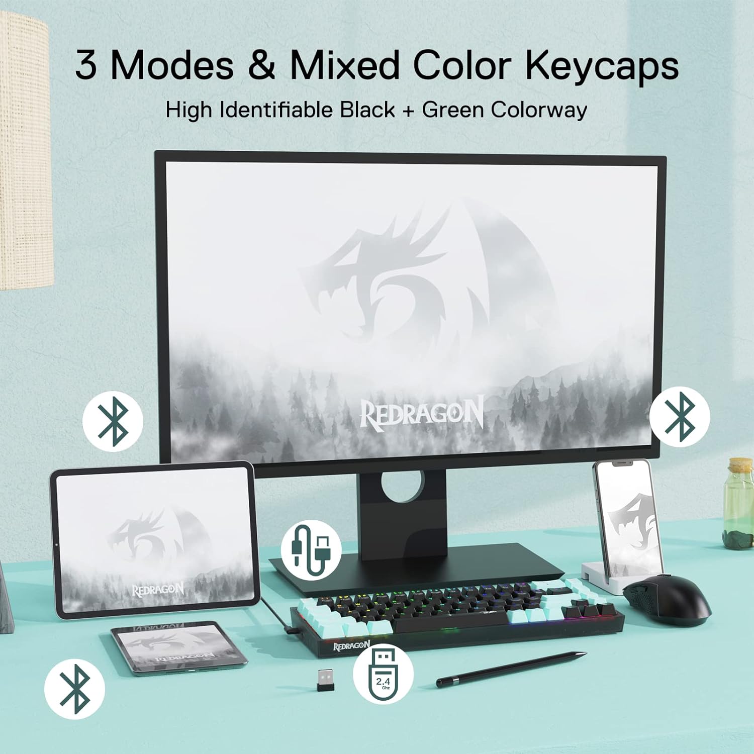 Castro K631 SE - 65% Bluetooth + 2.4Ghz + Wired Mechanical Keyboard (Custom Switch)