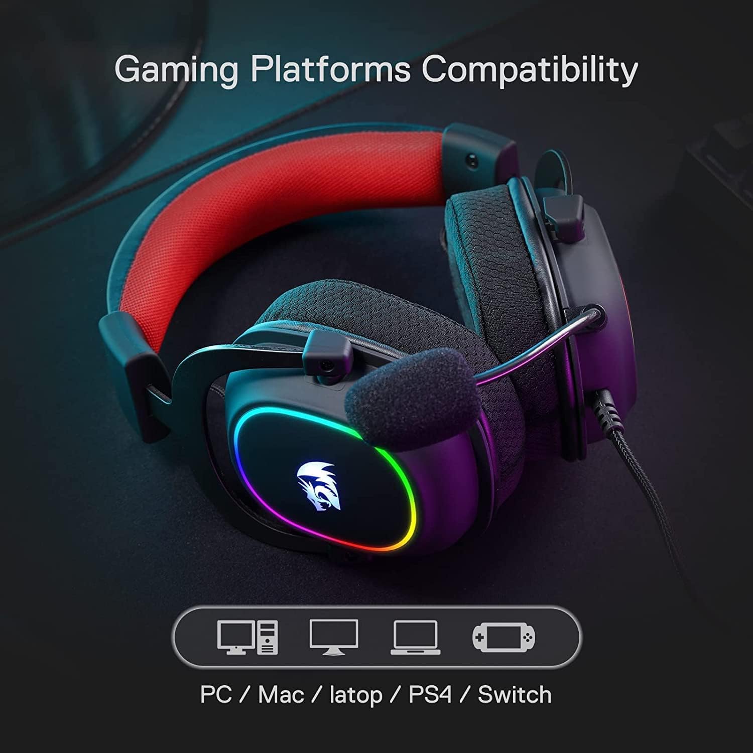 Refurbished Zeus X H510 - RGB Gaming Headset with 7.1 Surround Sound