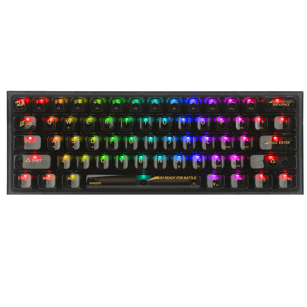 Fizz K617 - 60% Wired Mechanical Keyboard Black Transparent (Transluce