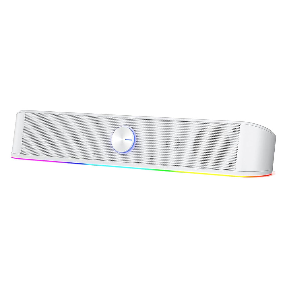 Refurbished Adiemus GS560 - RGB 2.0 Channel USB Wired Soundbar (White)