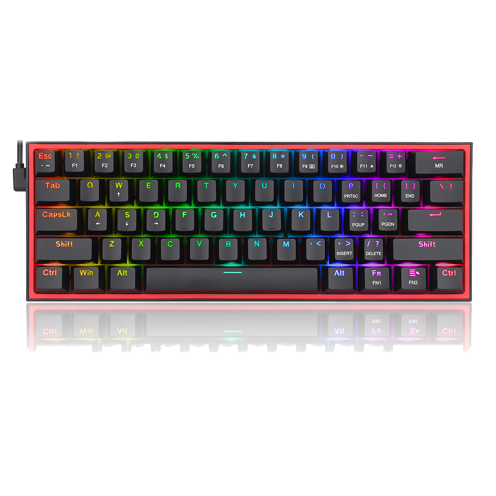 OPEN BOX) Fizz K617 - 60% Wired Mechanical Keyboard Black (Red Switch