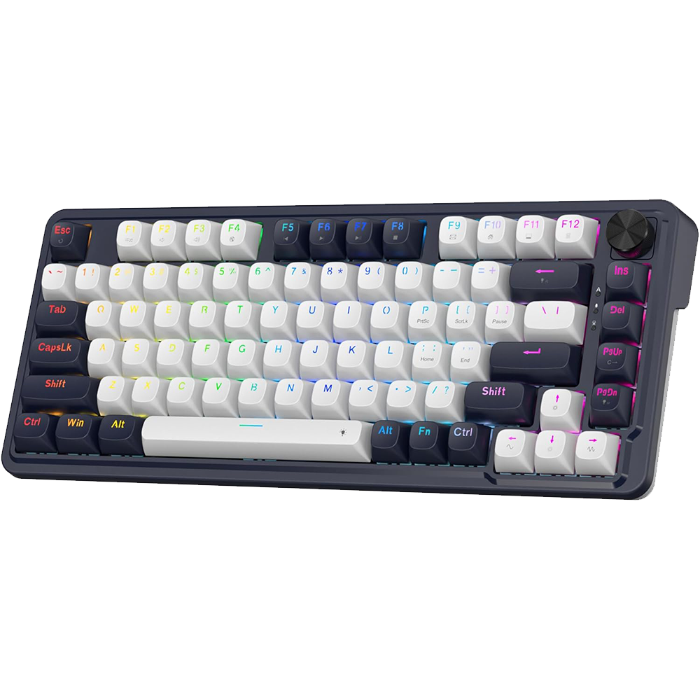 Ucal K673 - 81 Keys 8K Wired RGB Mechanical Keyboard Blue and White (Magnetic Switch)