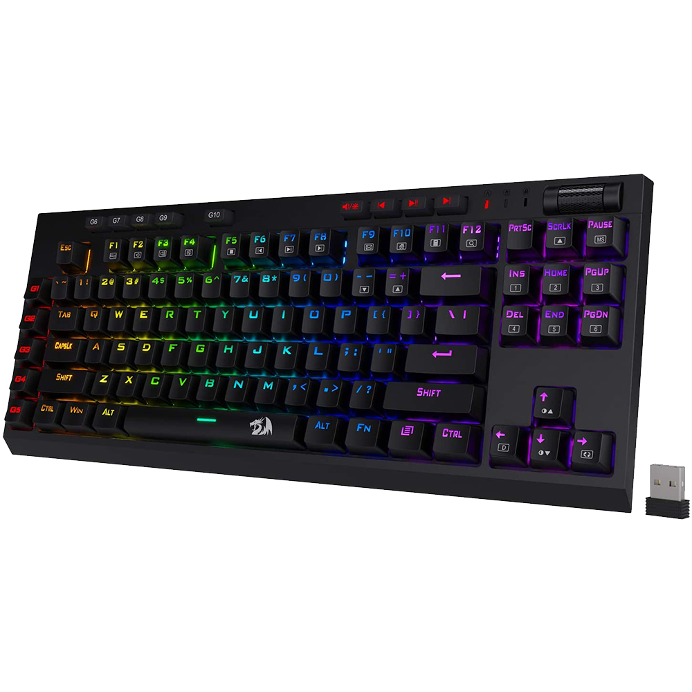 Refurbished Vishnu K596 - 2.4Ghz+Wired Mechanical Keyboard (Red Switch)