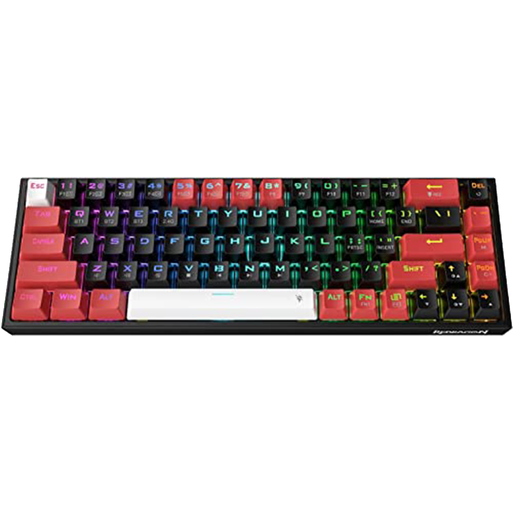 CASTOR K631 PRO - 65% Bluetooth + 2.4Ghz Wireless + Wired RGB Mechanical Keyboard (Red Switch)
