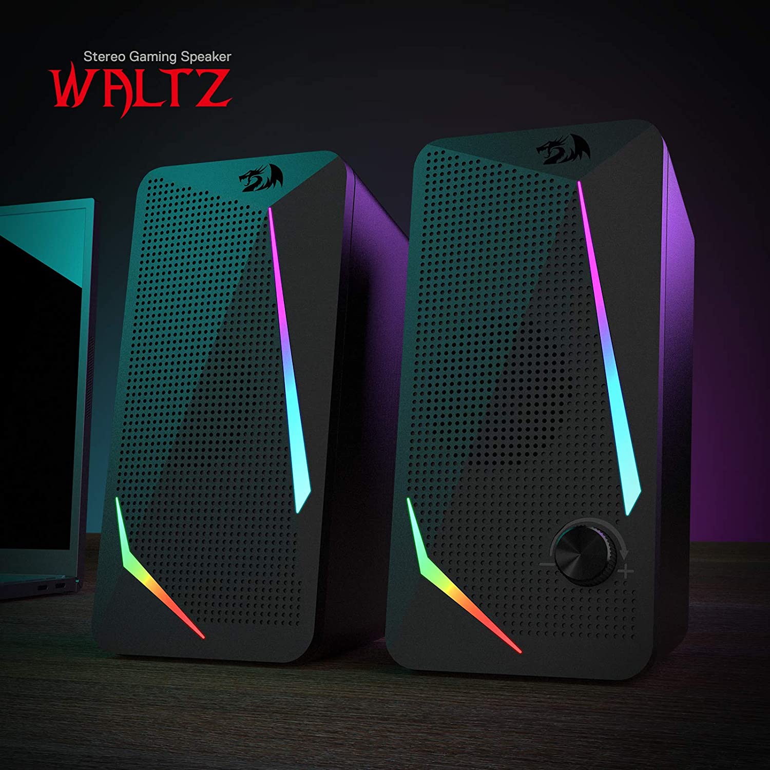 Refurbished WALTZ GS510- RGB 2.0 Channel Gaming Wired Desktop Speakers