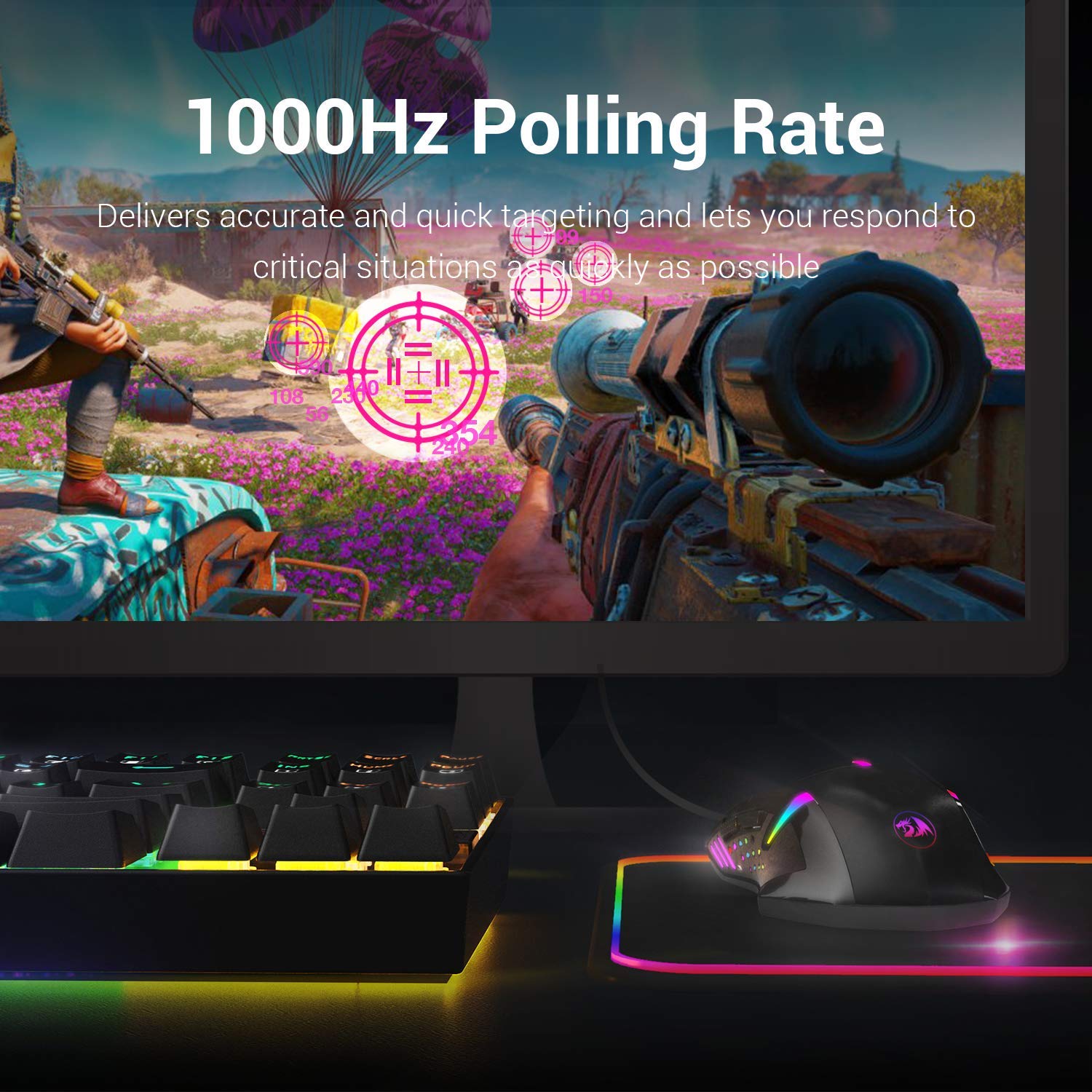 CENTROPHORUS M601 RGB- 1000Hz Polling Rate