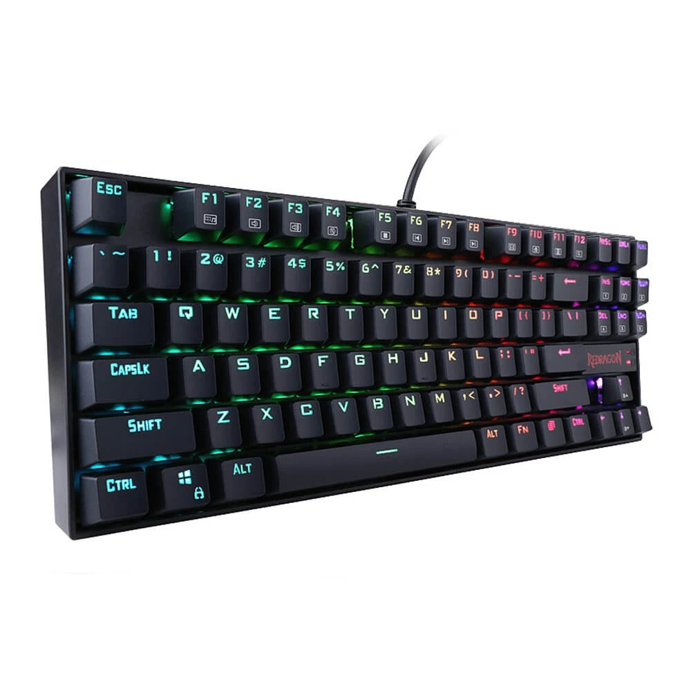 KUMARA K552 - TKL WIRED MECHNICAL KEYBAORD RGB BLACK (Blue Switch)