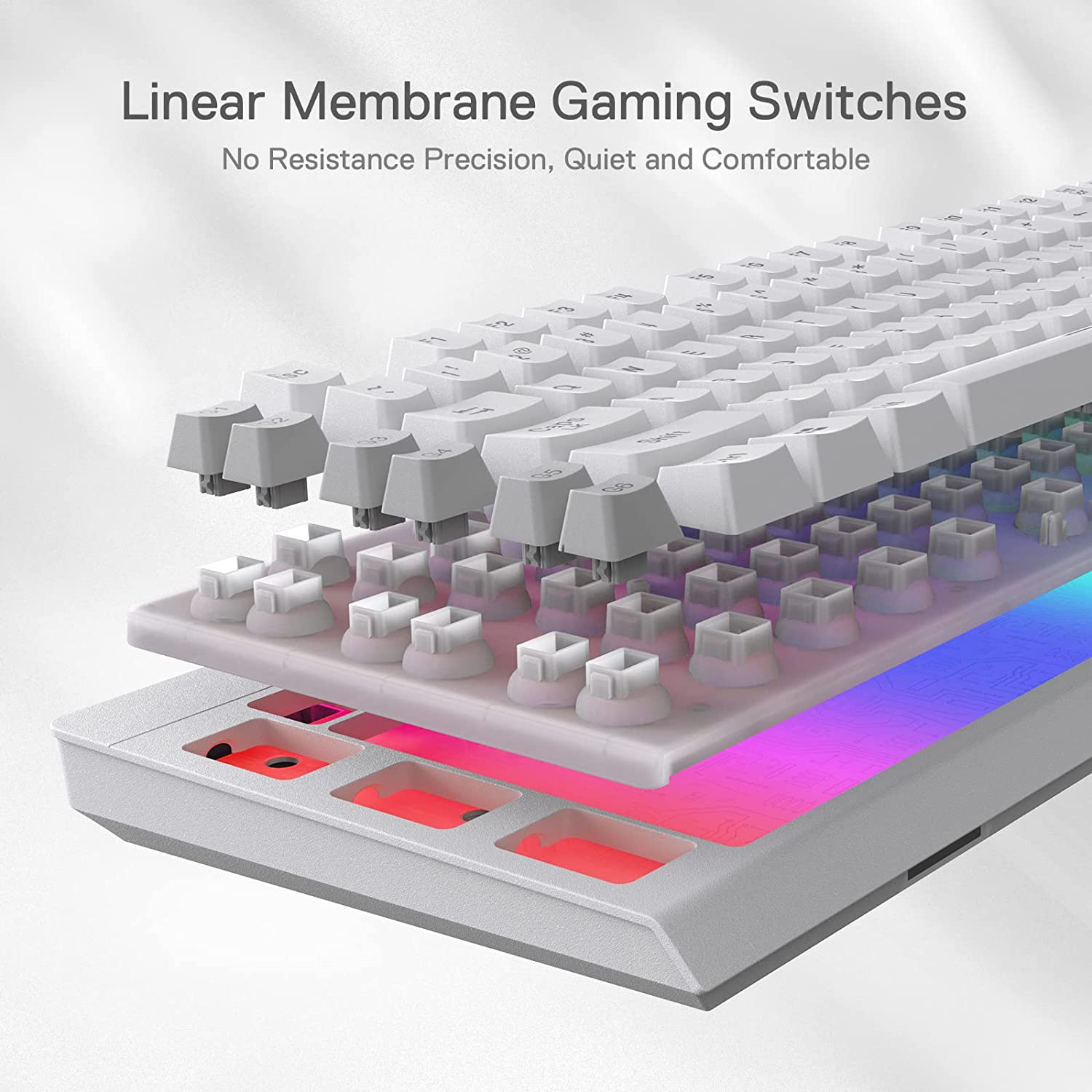 Shiva K512- Wired Membrane Keyboard RGB White