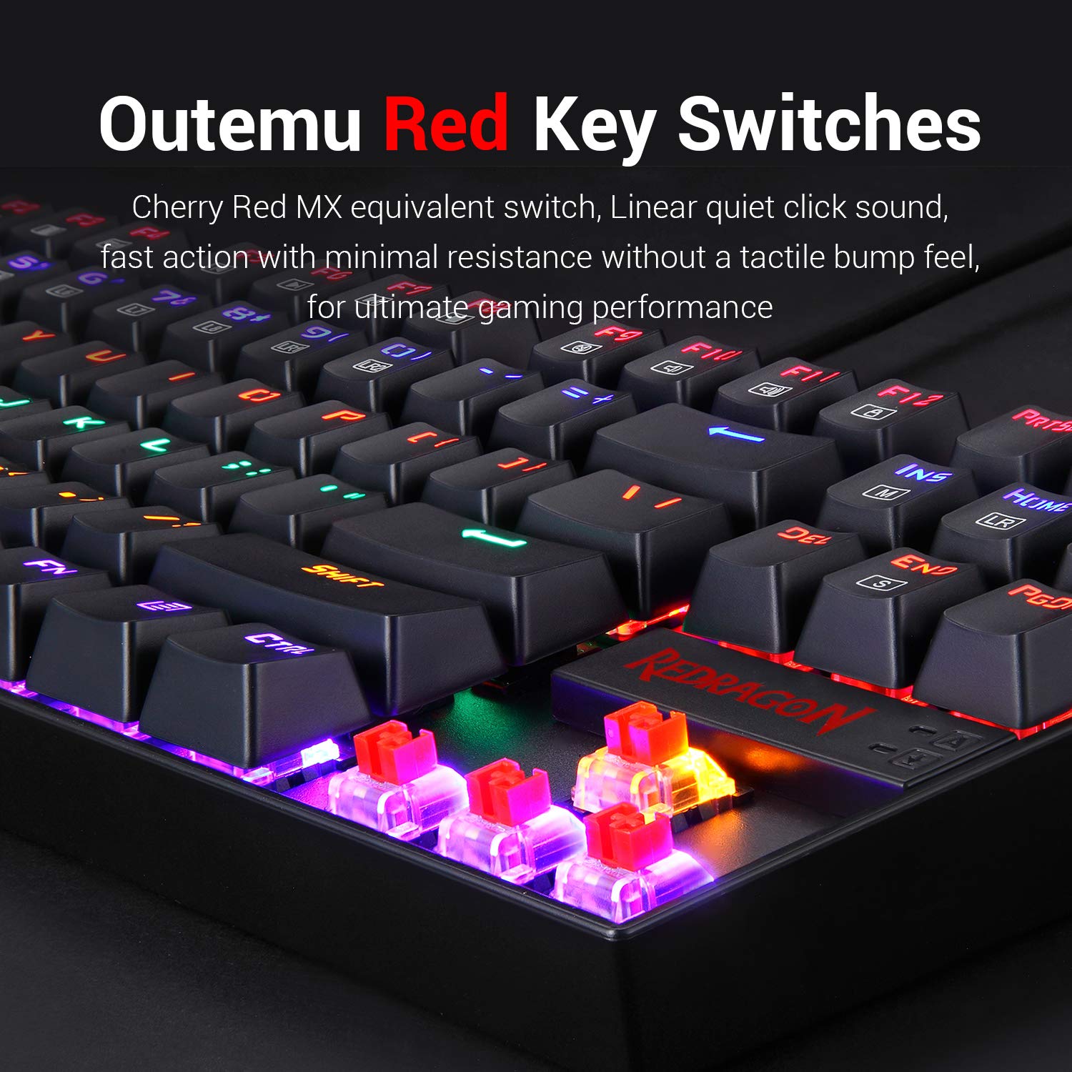 KUMARA K552 - TKL WIRED MECHNICAL KEYBAORD RAINBOW (Red Switch)