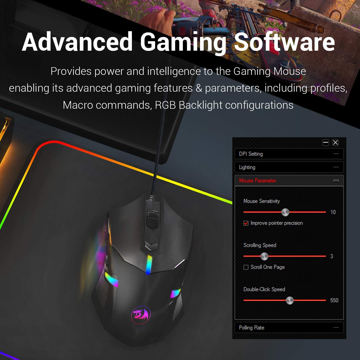 CENTROPHORUS M601 RGB- Advanced Gaming Software