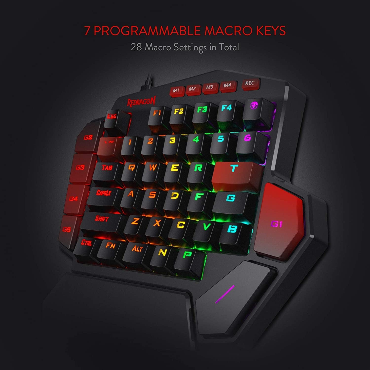 DITI K585 - One Handed Wired RGB Mechanical Keyboard (Blue Switch)