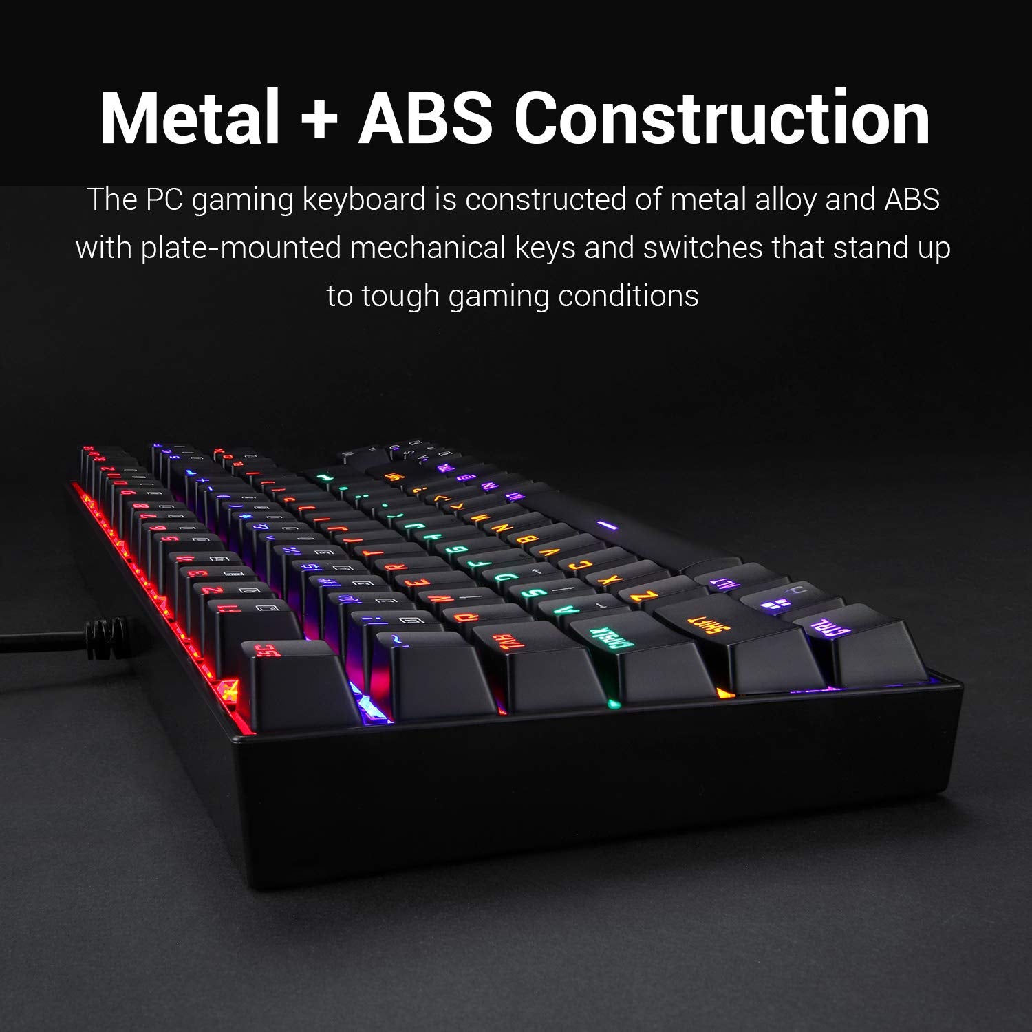 KUMARA K552 - TKL WIRED MECHNICAL KEYBAORD RAINBOW (Red Switch)
