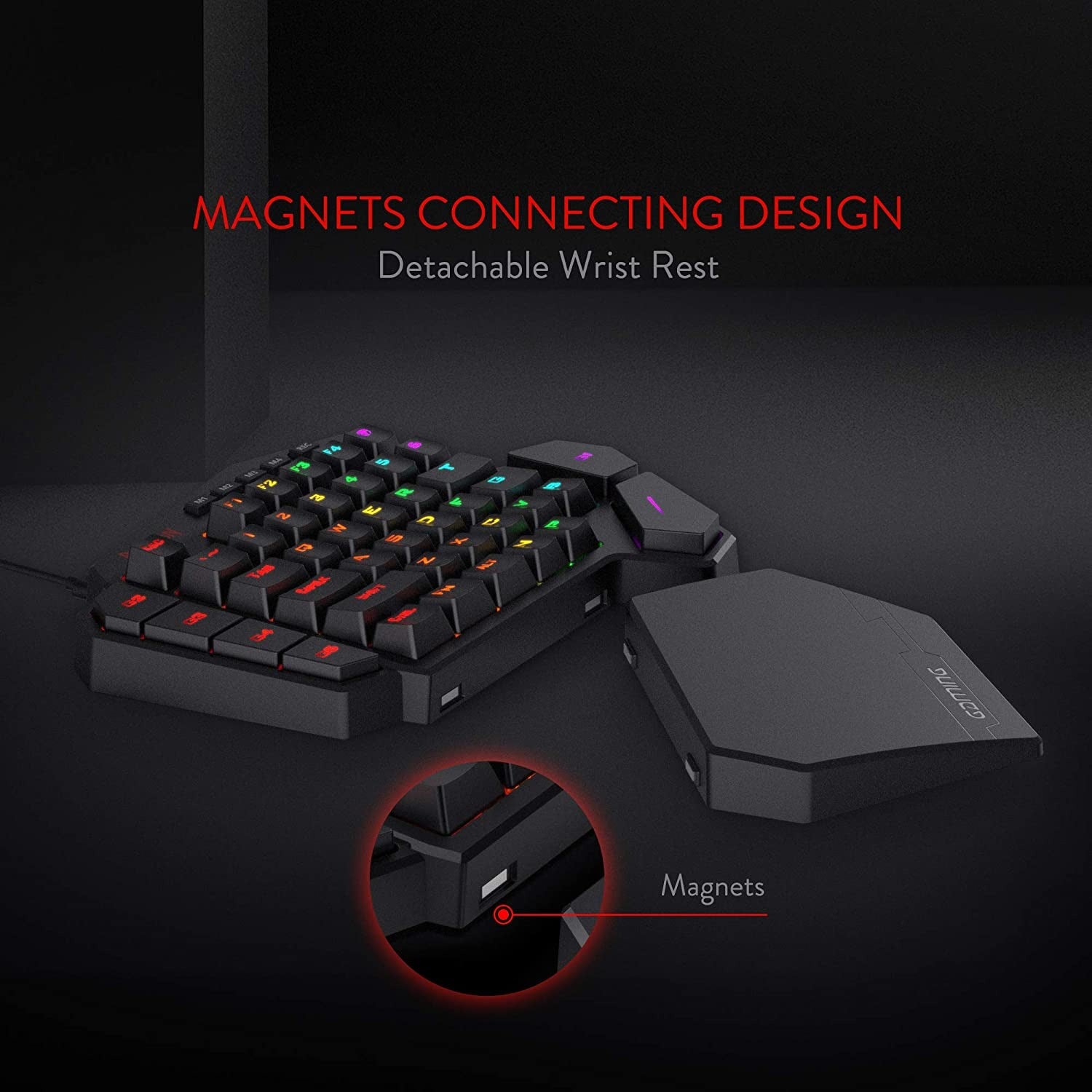 DITI K585 - One Handed Wired RGB Mechanical Keyboard (Blue Switch)
