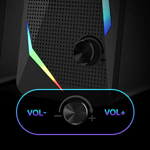 Refurbished WALTZ GS510- RGB 2.0 Channel Gaming Wired Desktop Speakers