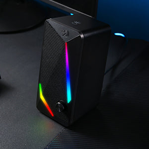 Refurbished WALTZ GS510- RGB 2.0 Channel Gaming Wired Desktop Speakers