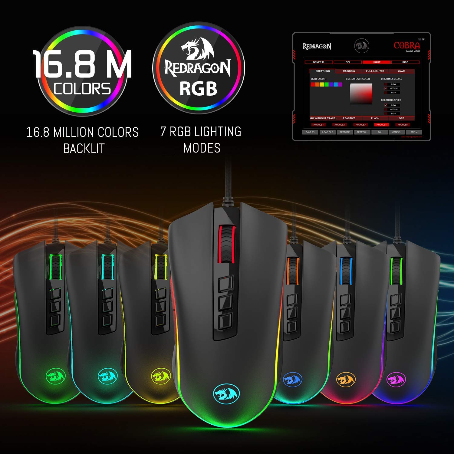 Cobra M711- 7 RGB Lighting Modes