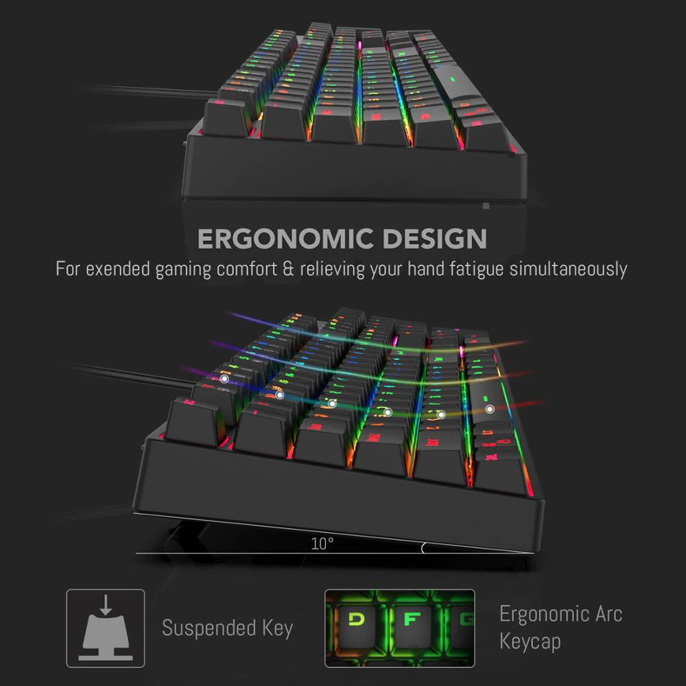 Surara K582 RGB Mechanical - Ergonomic Design