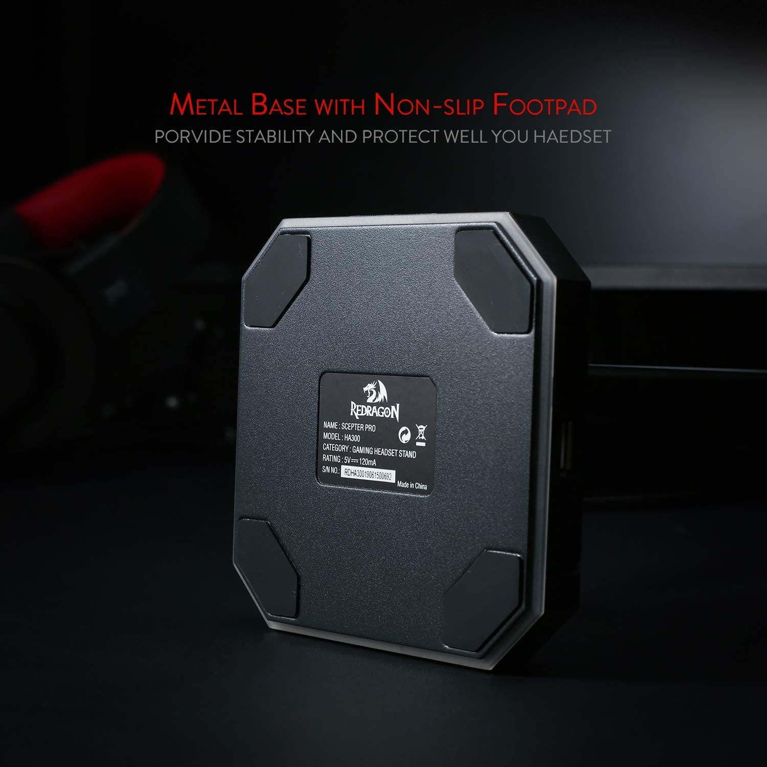 Sceptor PRO HA300- Metal Base with Non-Slip Footpad