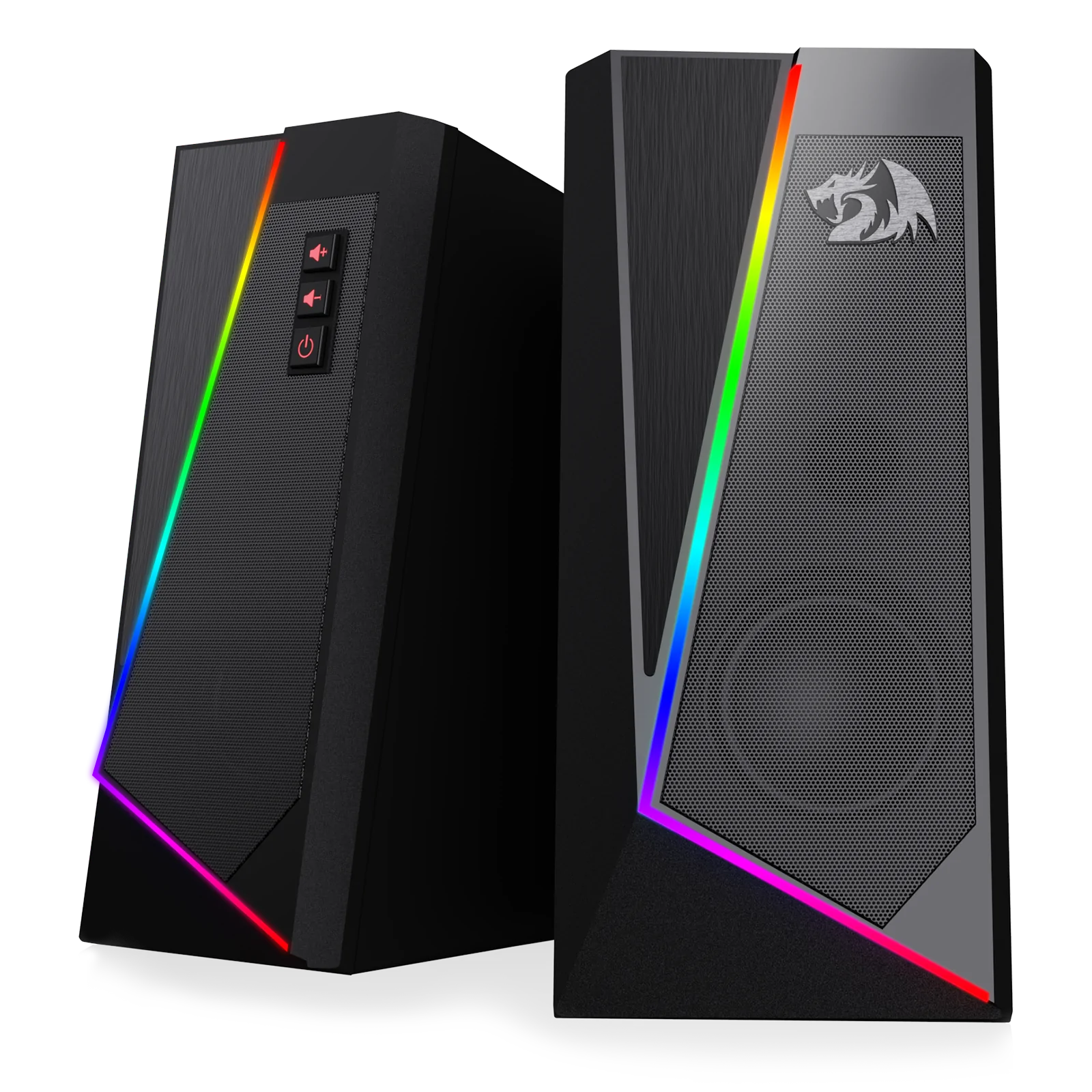 Refurbished ANVIL GS520 - RGB 2.0 Channel Gaming Wired Desktop Speakers (Black)