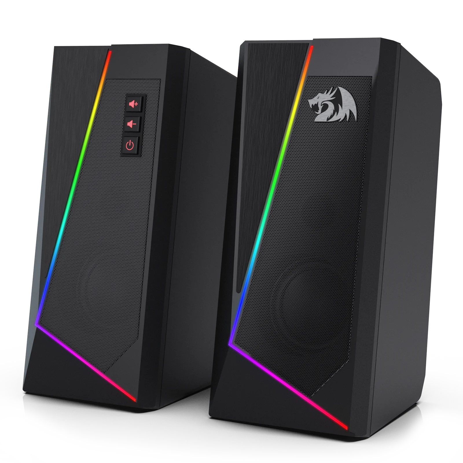 Refurbished ANVIL GS520 - RGB 2.0 Channel Gaming Wired Desktop Speakers (Black)