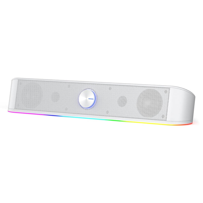 Adiemus GS560 - RGB 2.0 Channel USB Wired Soundbar (White)