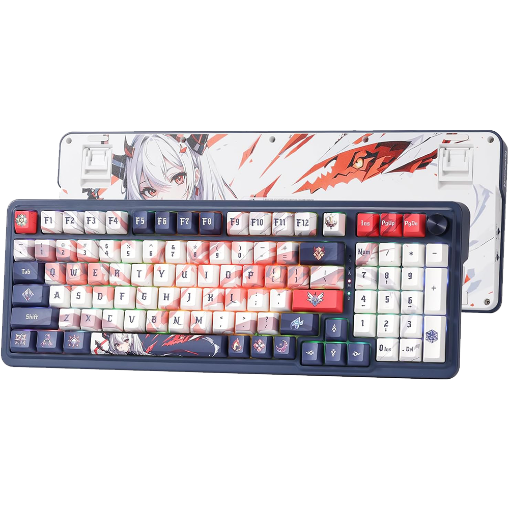 Eisa Pro K686 Pro Wired+2.4Ghz+BT Mechanical Keyboard Anime Theme (Custom Hi-Fi Linear Switch)
