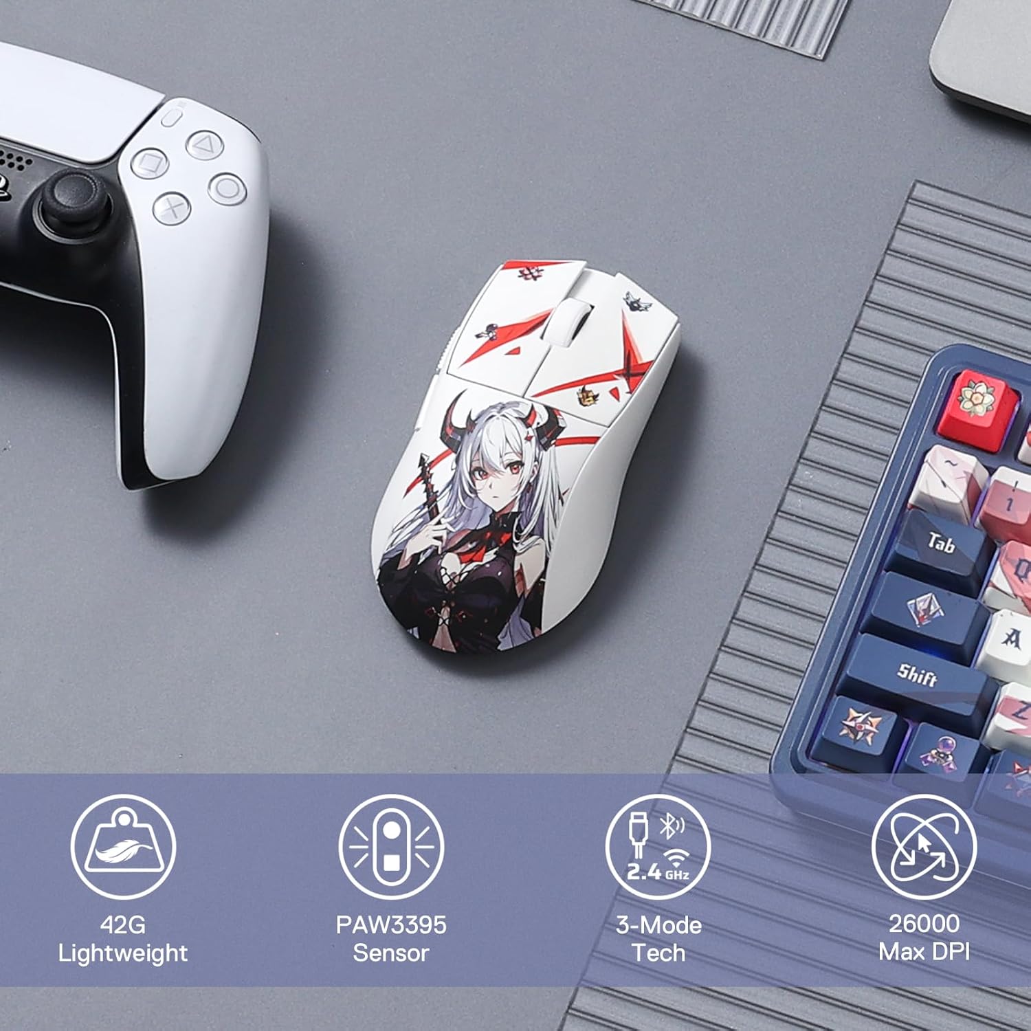 K1NG M916 PRO - Wired And Wireless Mouse (Anime)