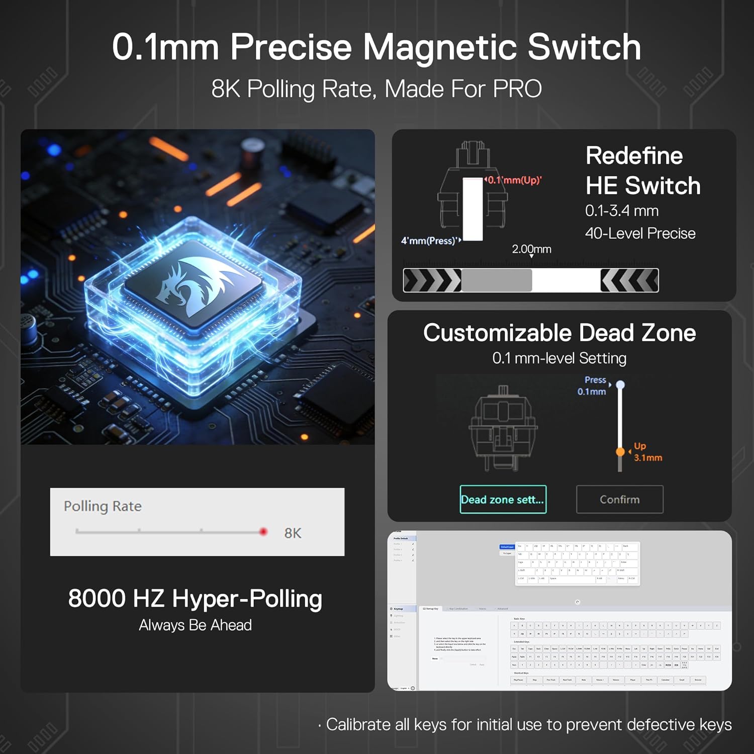 Fizz K617 - 60% Wired Mechanical Keyboard with Strap Black (Magnetic Switch)