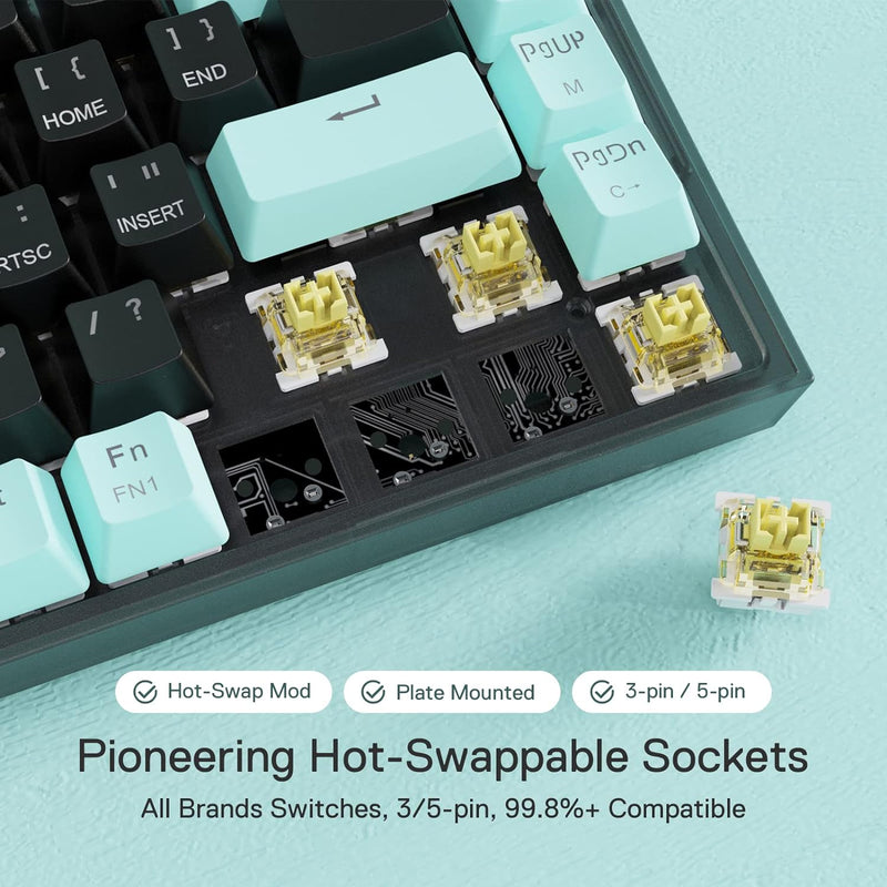 Castro K631 SE - 65% Bluetooth + 2.4Ghz + Wired Mechanical Keyboard (Custom Switch)