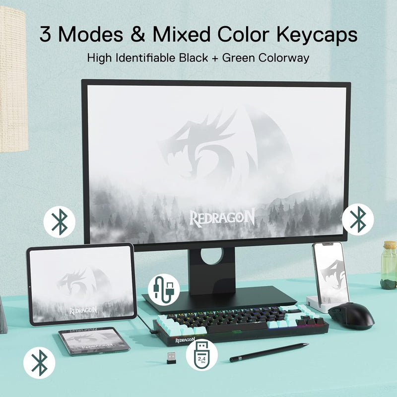 Castro K631 SE - 65% Bluetooth + 2.4Ghz + Wired Mechanical Keyboard (Custom Switch)