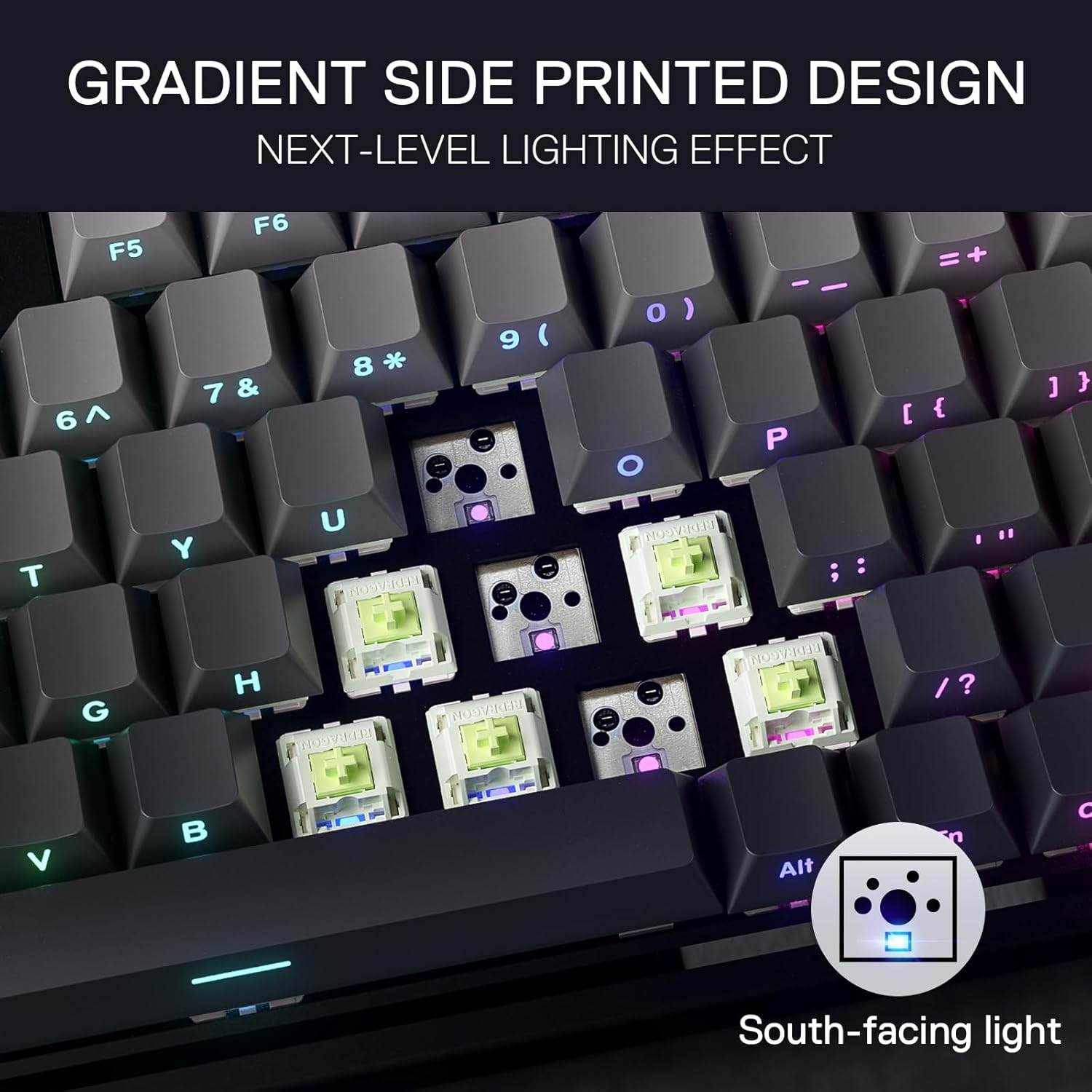 Ucal Pro K673 Pro - 75% Wired + 2.4Ghz + BT Mechanical Keyboard (Concrete Jungle)