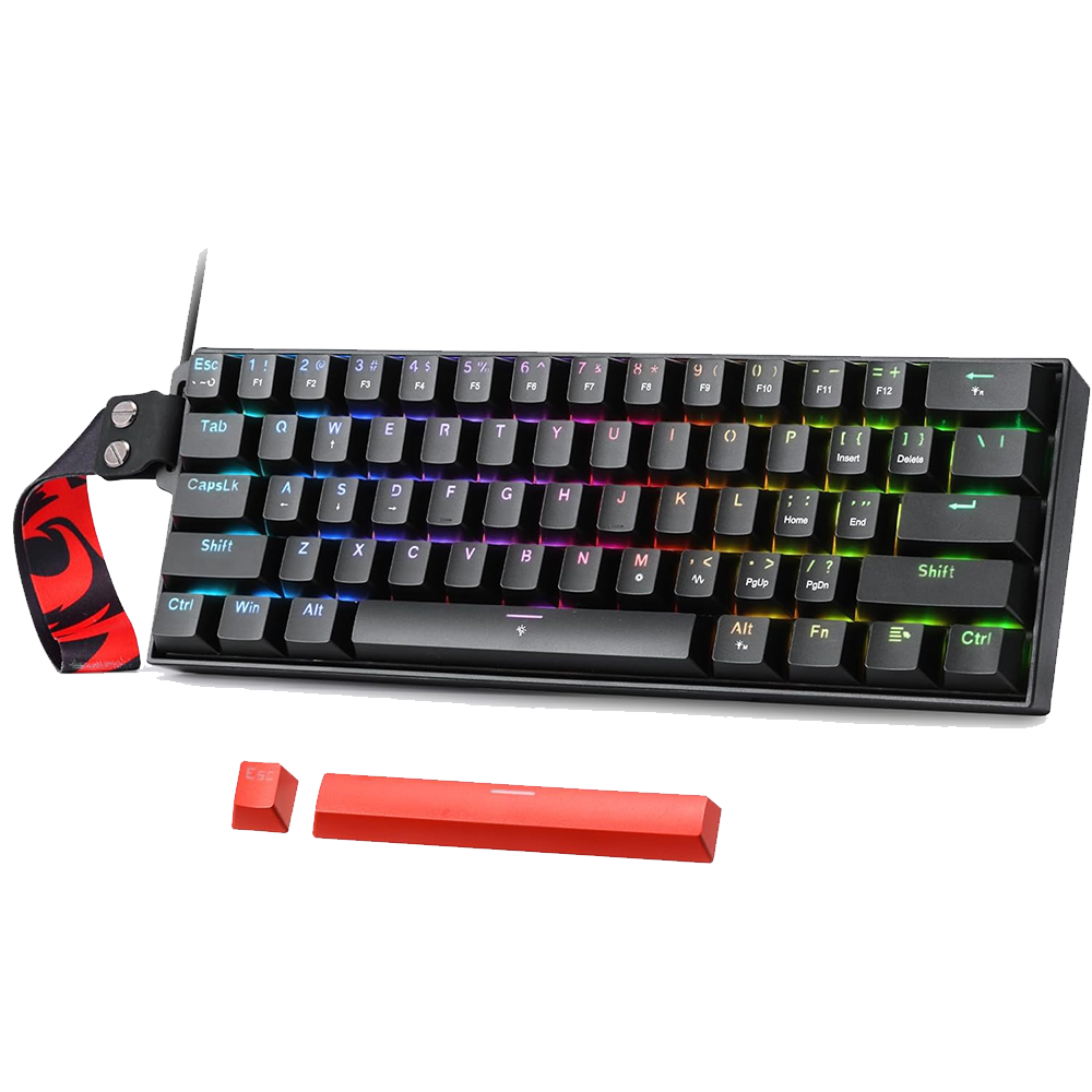 Fizz K617 60% Wired Mechanical Keyboard Black - Image 1