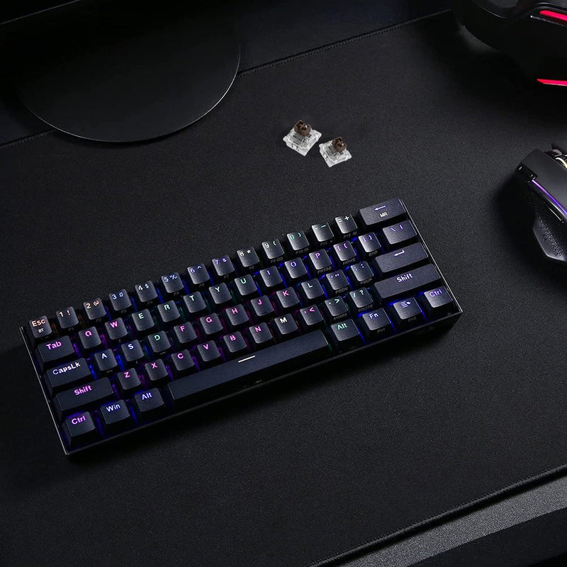 (Refurbished) Draconic Pro K530 PRO - 60% Bluetooth+2.4Hz+Wired Mechanical Keyboard (Brown Switch)