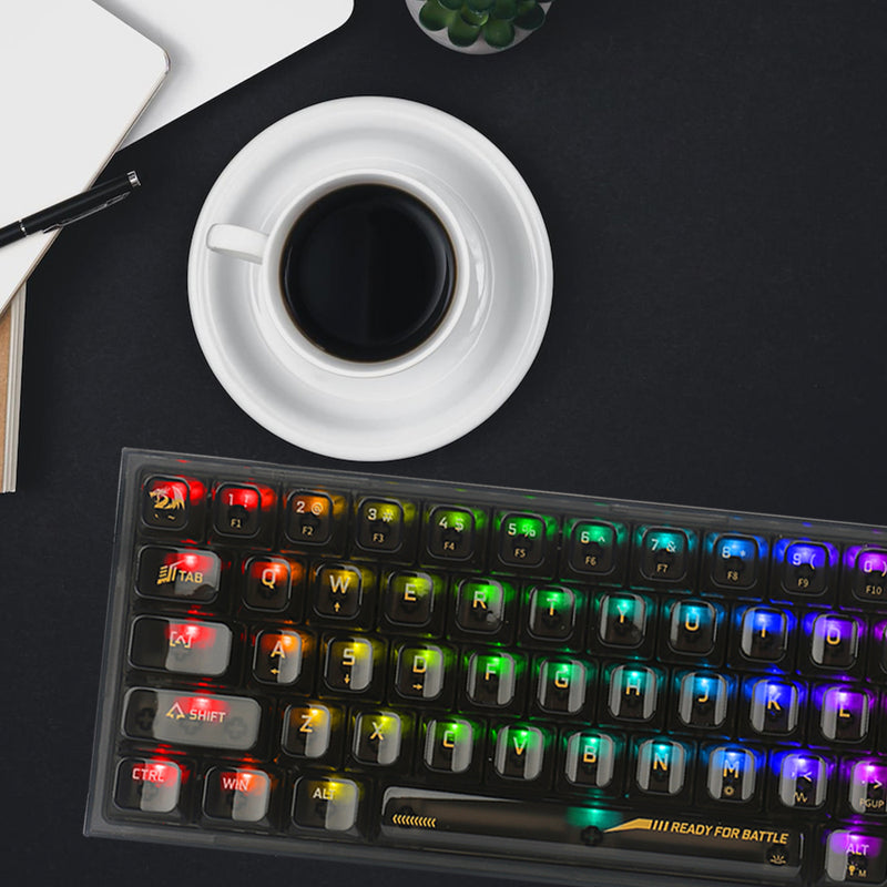 Fizz K617 - 60% Wired Mechanical Keyboard Black Transparent (Translucent Custom  Switch)