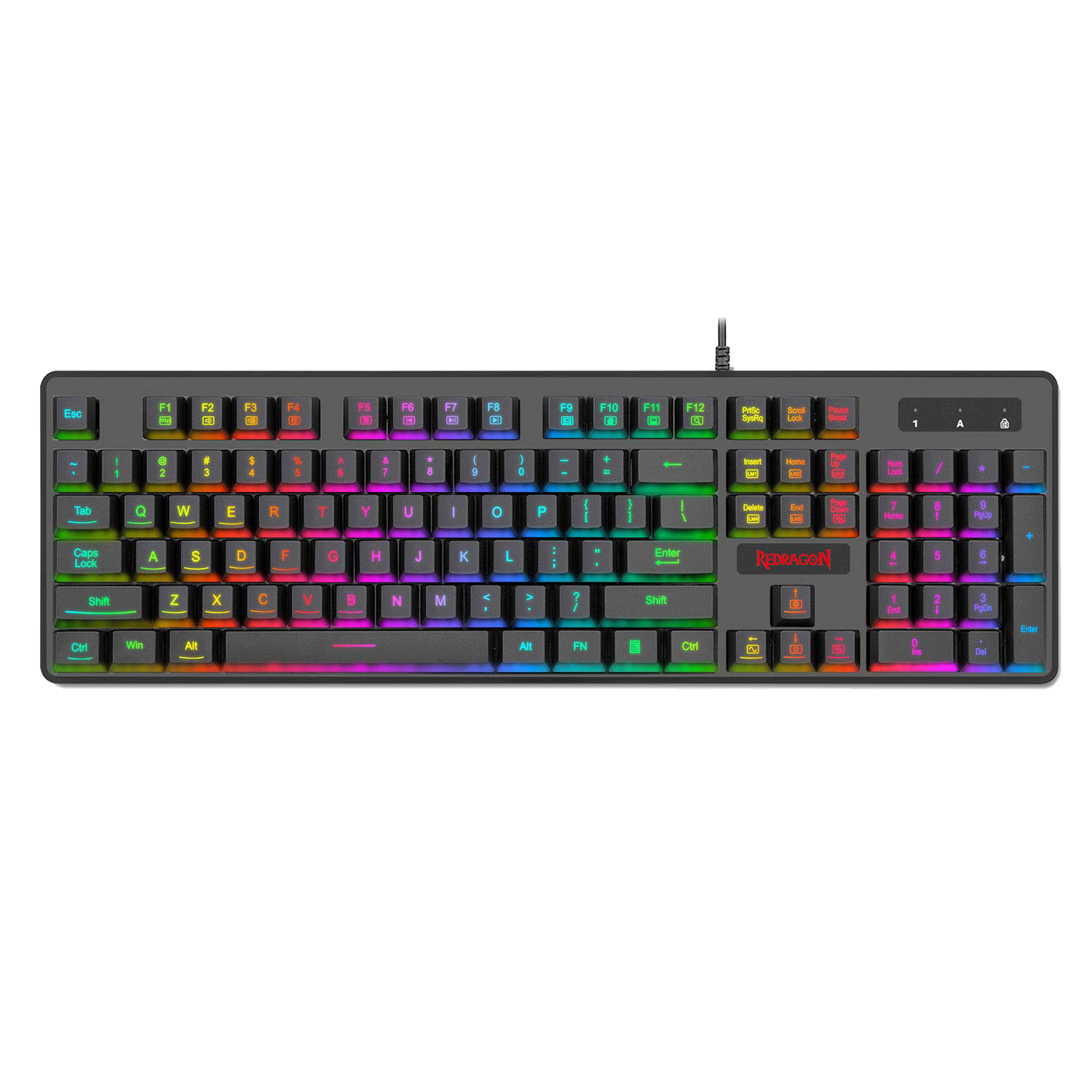 DYAUS PRO K509-1 - 104 Keys RGB Wired Keyboard without side LED (Mechanical Feel)