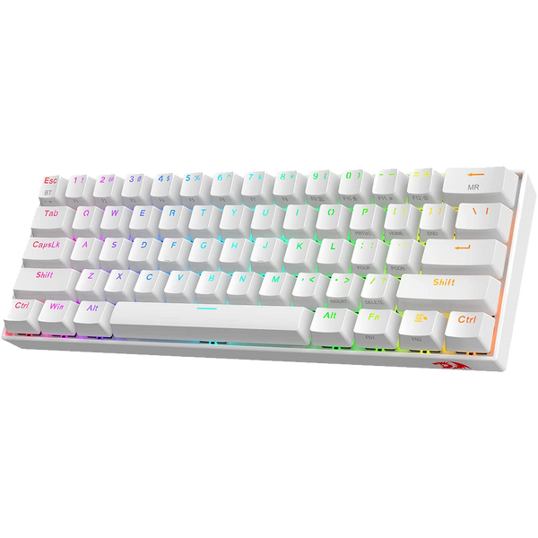 (Refurbished) Draconic Pro K530 Pro - 60% Bluetooth+2.4Ghz+Wired Mechanical Keyboard White (Red Switch)