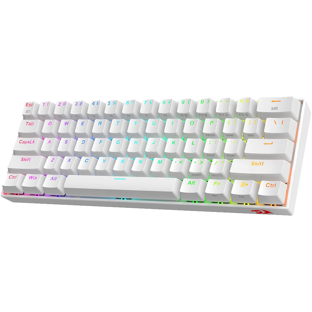 Draconic Pro K530 Pro - 60% Bluetooth+2.4Ghz+Wired Mechanical Keyboard White (Red Switch)
