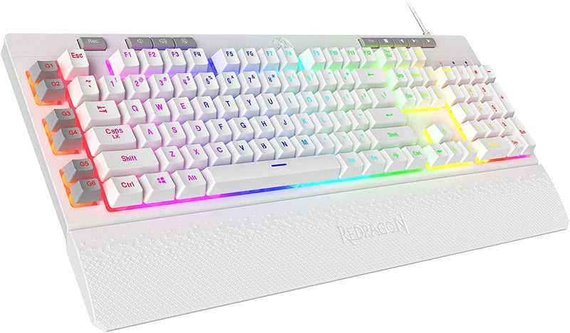 Refurbished- Shiva K512- Wired Membrane Keyboard RGB White