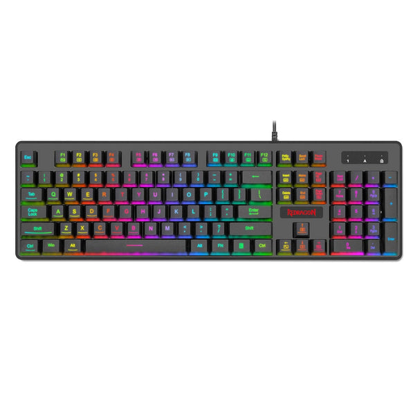 (Refurbished) DYAUS PRO K509-1 - 104 Keys RGB Wired Keyboard without side LED (Mechanical Feel)