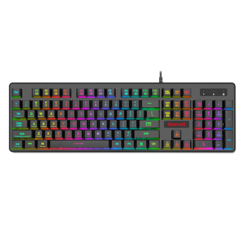 (Refurbished) DYAUS PRO K509-1 - 104 Keys RGB Wired Keyboard without side LED (Mechanical Feel)