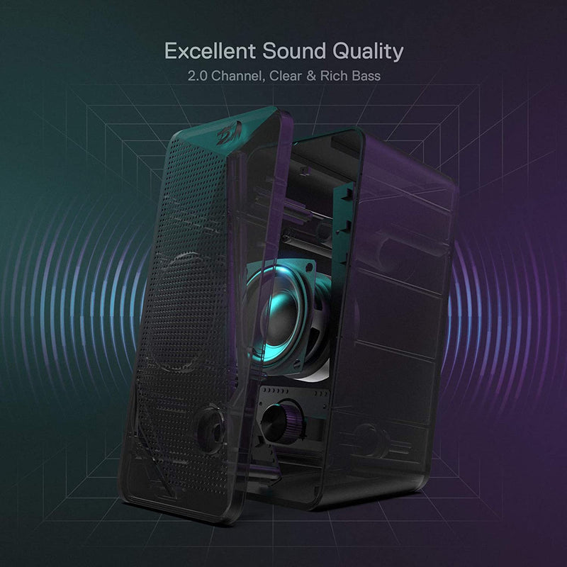 WALTZ GS510- RGB 2.0 Channel Gaming Wired Desktop Speakers