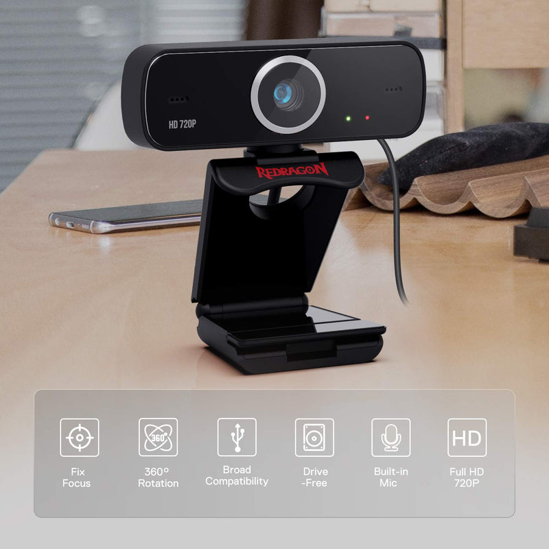 (Refurbished) FOBOS GW600 720P Webcam with Built-in Dual Microphone