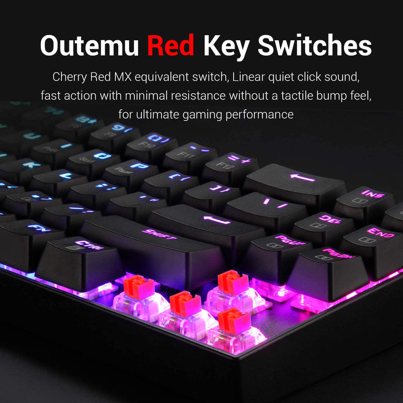 (Refurbished) DEIMOS K599 RGB Mechanical Keyboard (Red Switch)