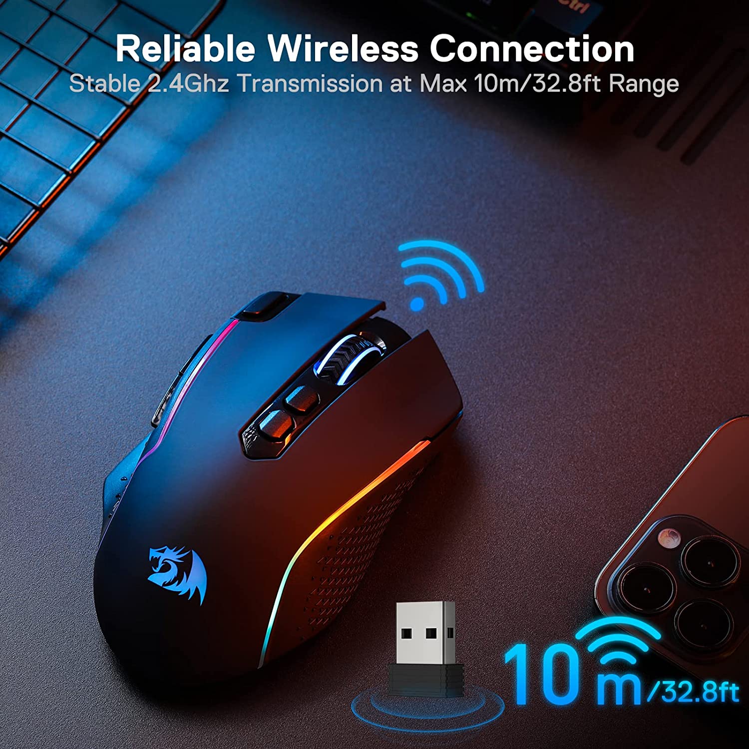Taipan Pro M810 PRO RGB Wired And Wireless Mouse